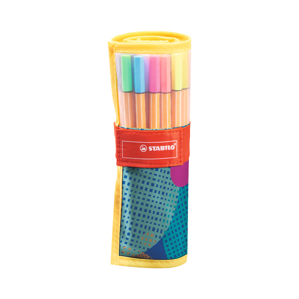 Rostirón, tűfilc készlet 0,4mm, felcsavarható szett STABILO Point 88, 25 klf. szín kép