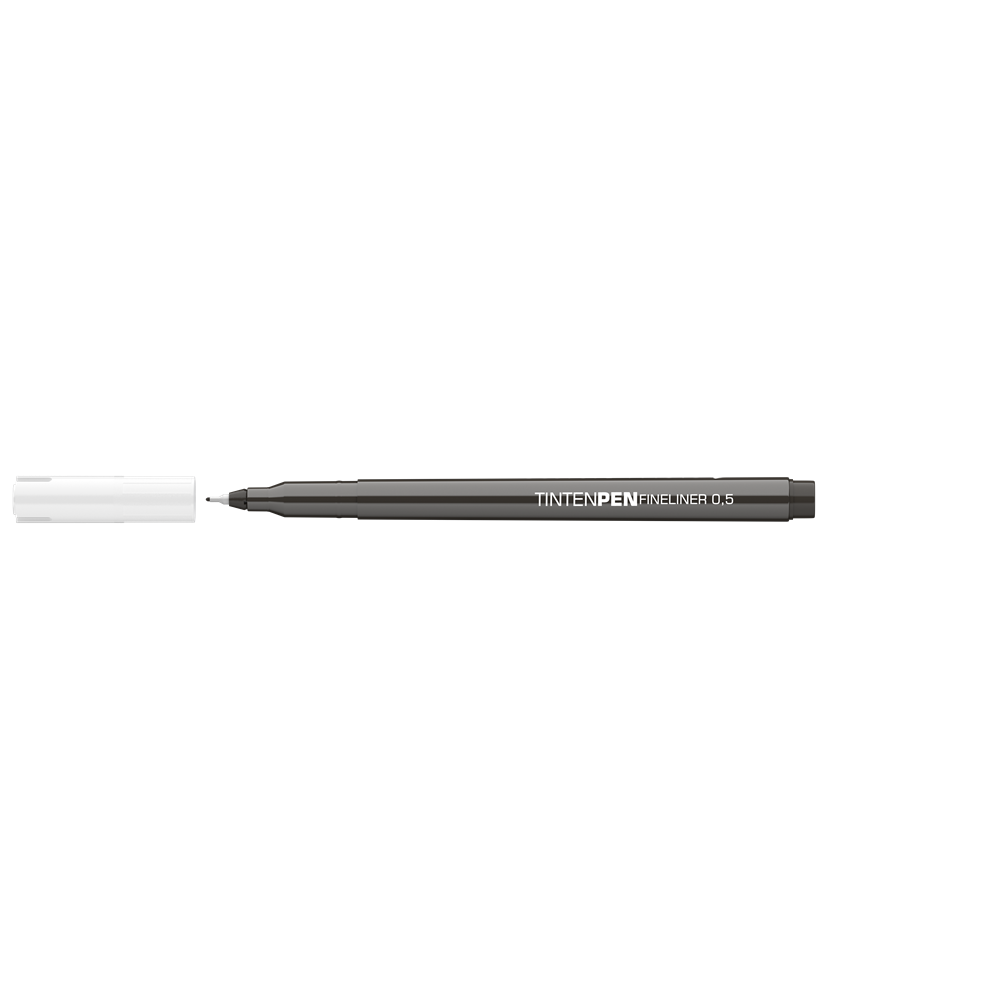 Rostirón, tűfilc vízbázisú, 0,5mm, kerek test, Tinten Pen Ico fekete kép