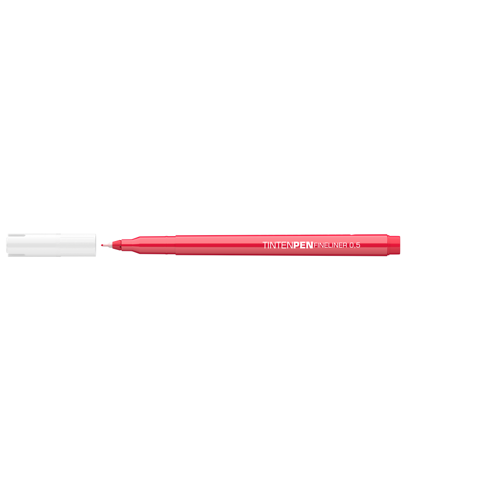 Rostirón, tűfilc vízbázisú, 0,5mm, kerek test, Tinten Pen Ico piros kép