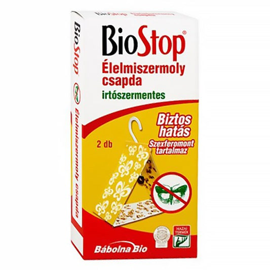Rovarírtó élelmiszermoly csapda irtószermentes  BIOSTOP 2 darabos