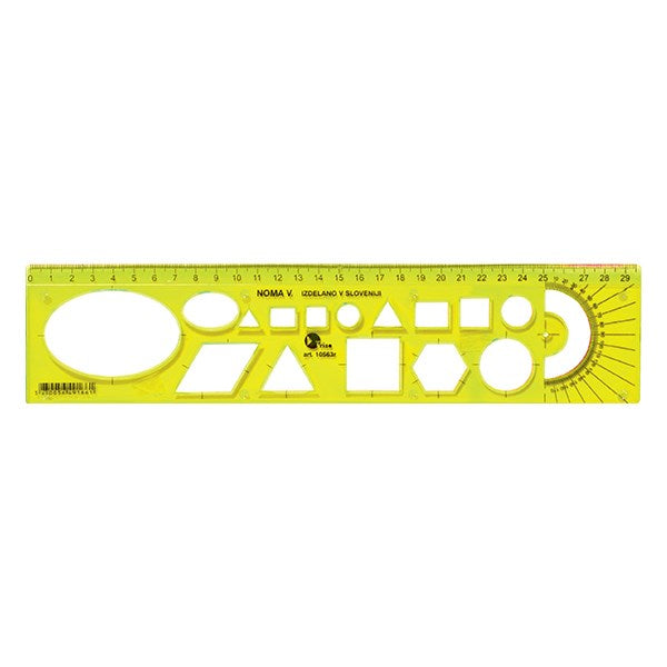Sablon vonalzó OPTIMA fluor 30cm