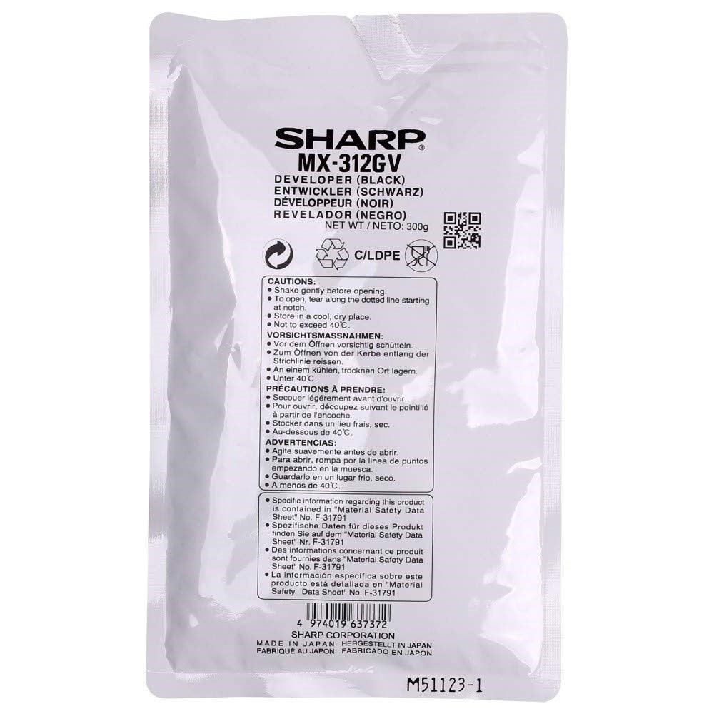 Sharp MX312GV developer black ORIGINAL kép