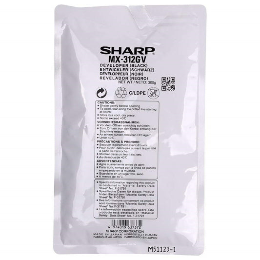 Sharp MX312GV developer black ORIGINAL kép