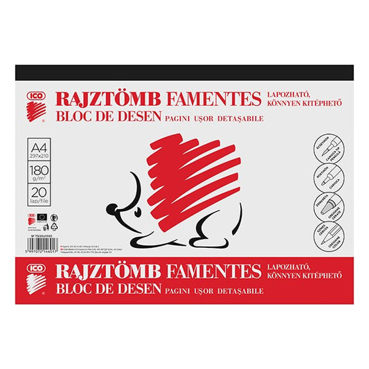 Rajztömb ICO Süni A/4 190 g 20 lapos