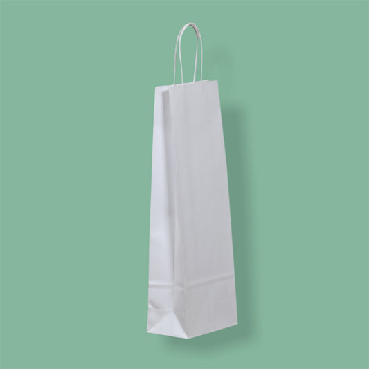 Sodrottfüles papír italtáska 140x80x390mm fehér kép