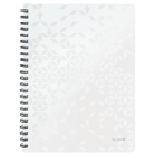 Spirálfüzet kockás LEITZ Wow A/4 80 lapos fehér