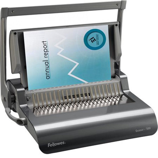 Spirálozógép, műanyag spirálkötéshez, manuális, 500lap, Fellowes® Quasar+ kép