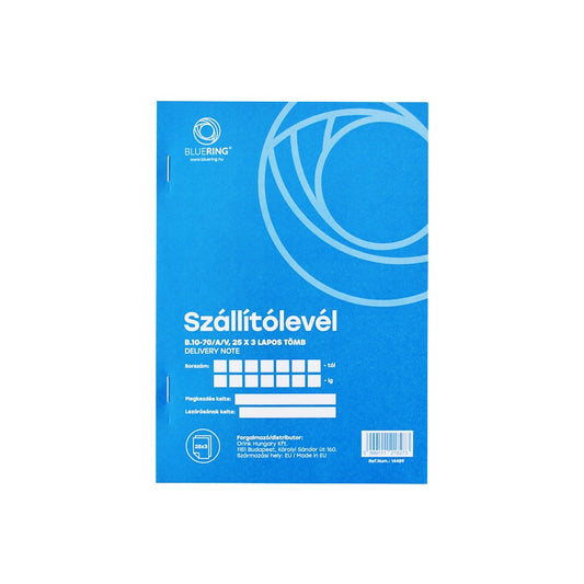 Szállítólevél A5, 25x3 lapos B.10-70/A/V Bluering® kép