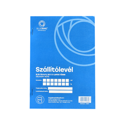 Szállítólevél A5, 50x3lapos B.10-70/A/V Bluering® kép