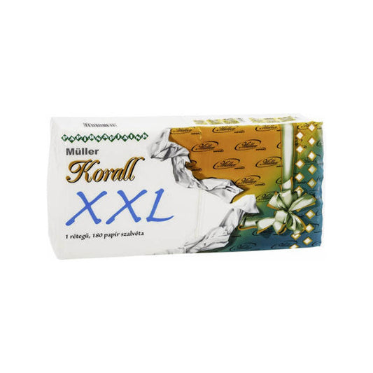 Szalvéta 1 rétegű lapméret: 32 x 32 cm 180 lap/csomag fehér Korall XXL kép
