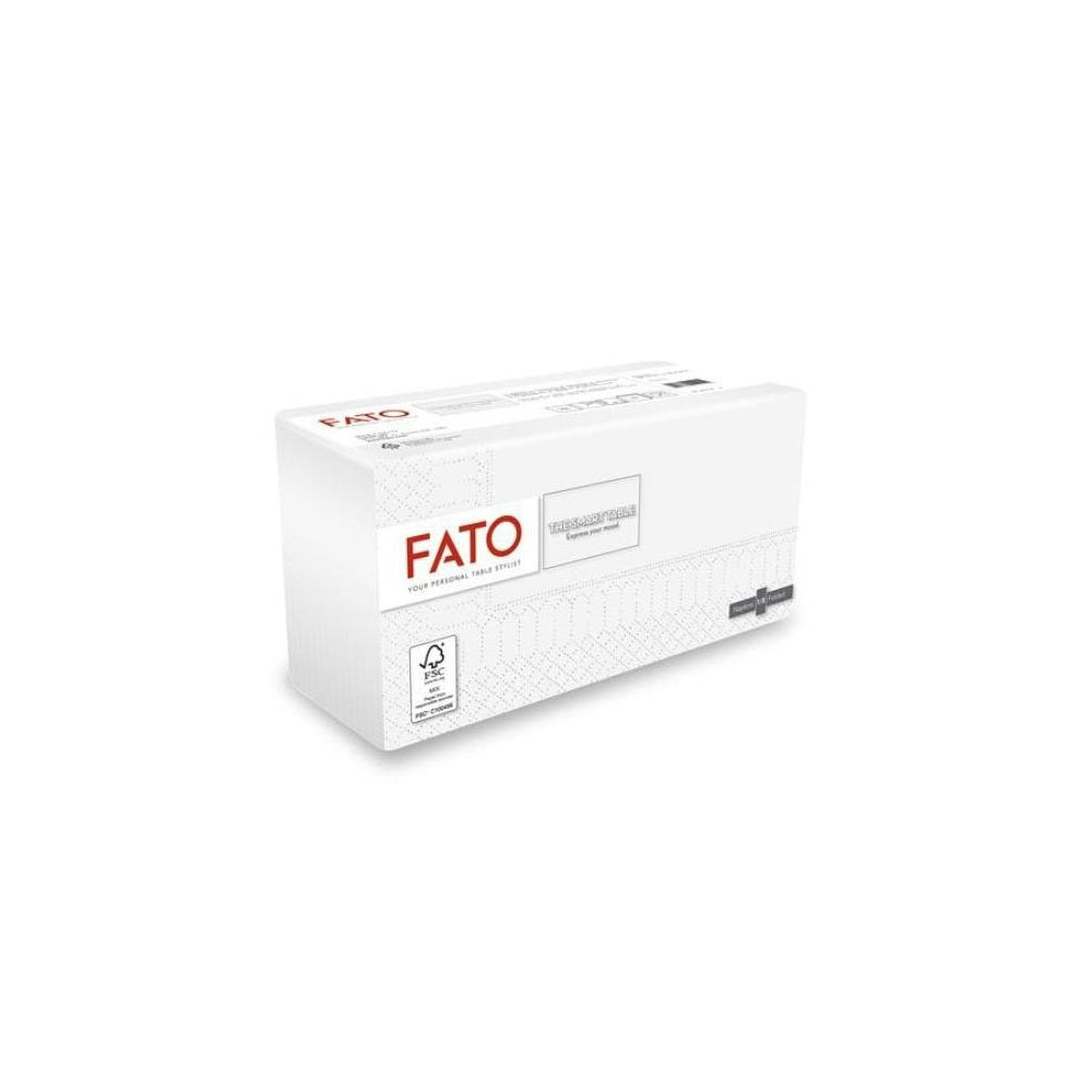 Szalvéta 2 rétegű 1/8 hajtás lapméret 38 x 38 cm 50 lap/cs Fato Smart Table fehér_82740002 kép