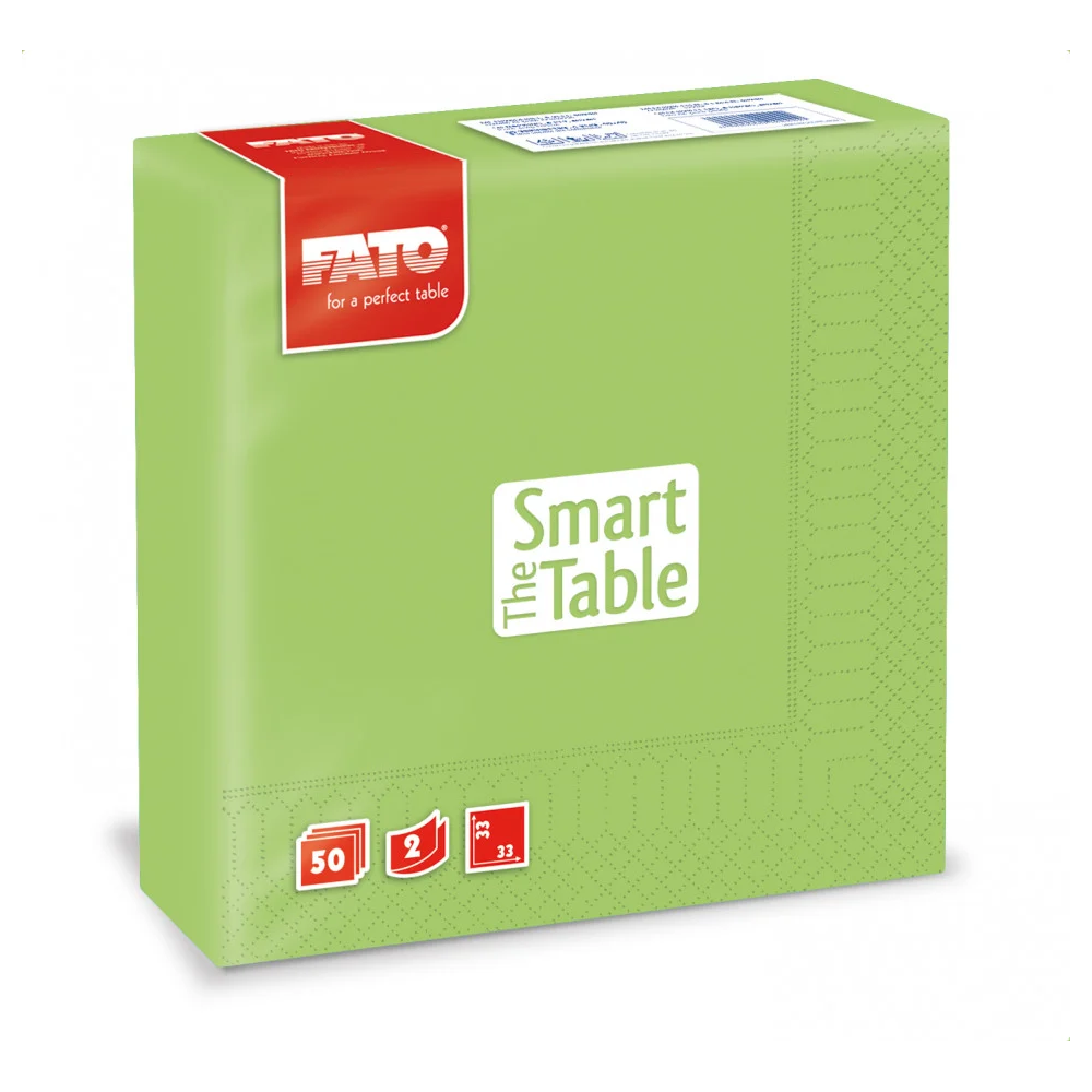 Szalvéta 2 rétegű 33 x 33 cm 50 lap/cs Fato Smart Table zöldalma_82623200 kép