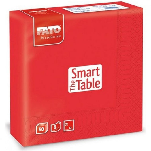 Szalvéta 2 rétegű 33 x 33 cm 50 lap/cs Fato Smart Table piros_82621700 kép