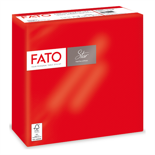 Szalvéta 2 rétegű 38 x 38 cm 40 lap/cs Fato Star piros_82990400 kép