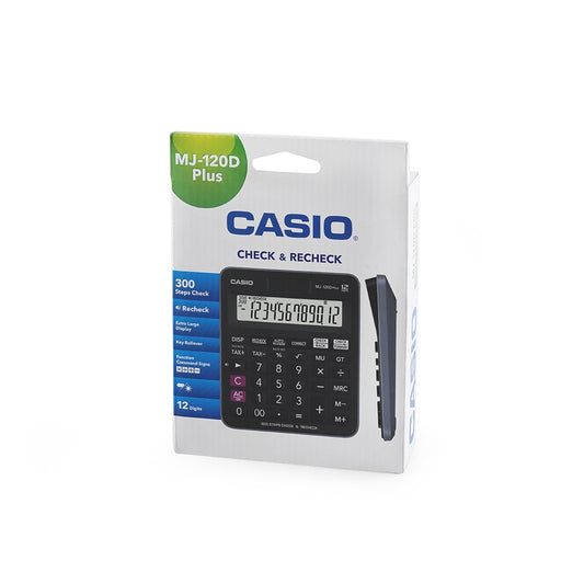 Számológép asztali 12 digit nagy, döntött kijelző Casio MJ 120 D PLUS fekete kép