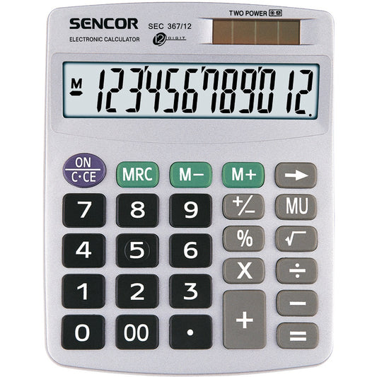 Számológép asztali 12 számjegyű kijelző Sencor SEC367/12 szürke kép