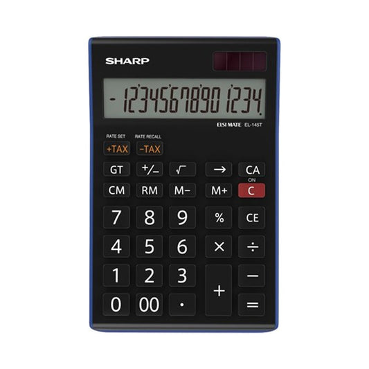 Számológép asztali 14 digit Sharp EL-145T-BL kék kép