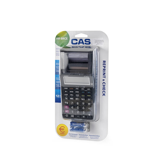 Számológép szalagos 12 digit, LCD kijelzős Casio HR 8 RCE fekete kép