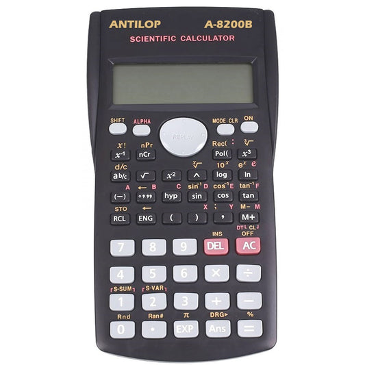 Számológép tudományos 240 funkciós fekete Antilop A-8200B kép