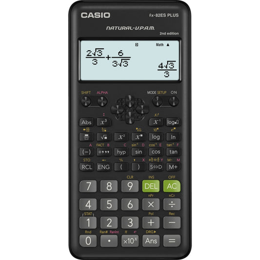 Számológép tudományos 252 funkciós Casio FX 82 ES PLUS 2 fekete kép
