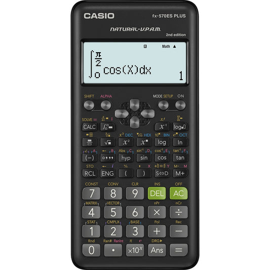 Számológép tudományos 417 funkciós Casio FX 570 ES PLUS 2E fekete kép