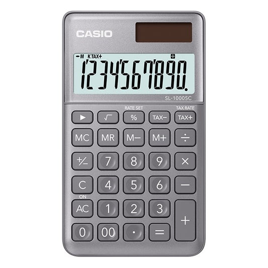 Számológép zseb CASIO SL 1000 SC 10 digit ezüst