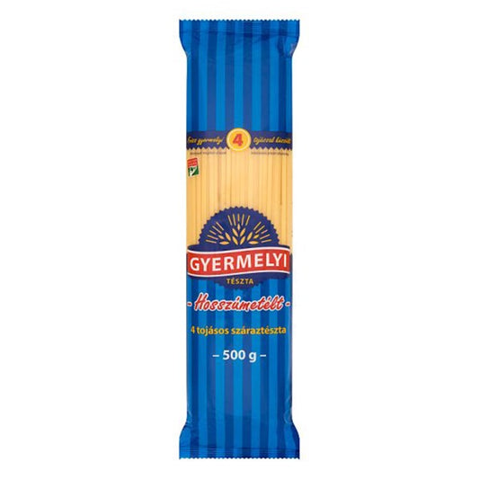 Száraztészta hosszúmetélt GYERMELYI 4 tojásos 500 g