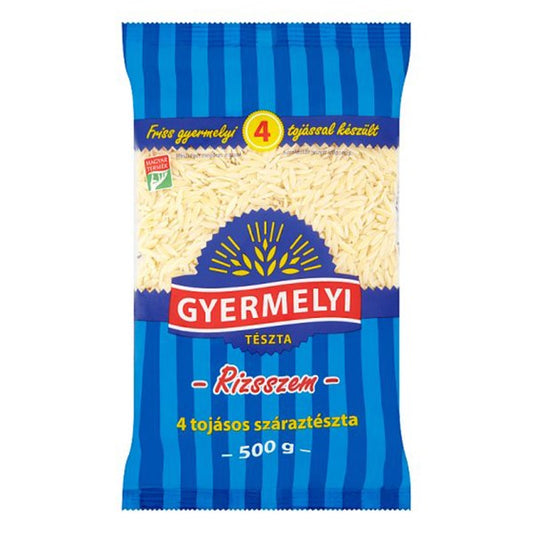 Száraztészta rizsszem GYERMELYI 4 tojásos 500 g