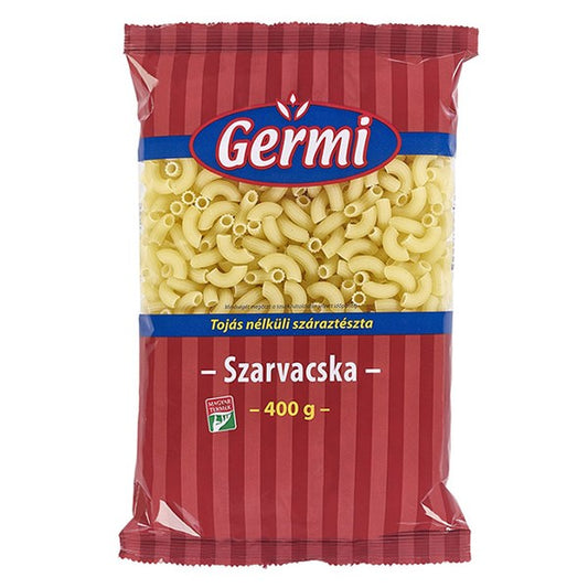 Száraztészta szarvacska GYERMELYI Germi tojás nélküli 400 g