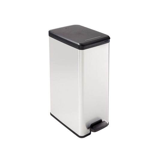 Szemetes kuka pedálos 40 literes "Slim Bin" Curver fekete/ezüst kép