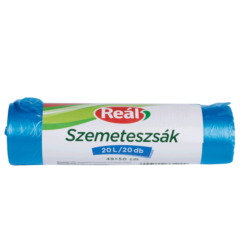 Szemeteszsák 20 liter 49 x 50 cm 20 db/tekercs kék kép