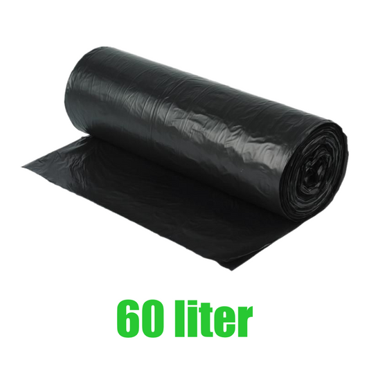 Szemeteszsák 60/65 liter 60 x 70 cm 20 db/tekercs fekete kép