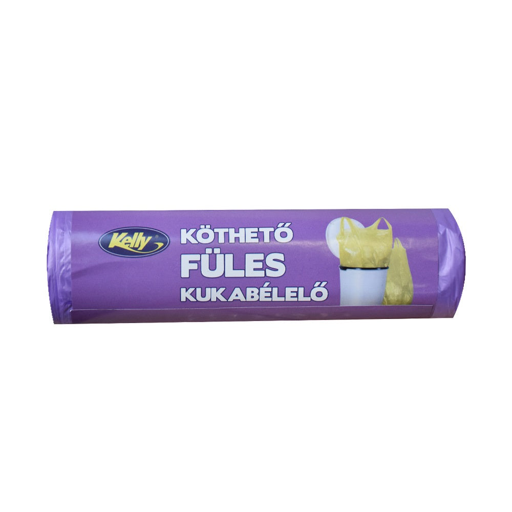 Szemeteszsák köthető füles 75 liter 75 x 100 cm 15 db/tekercs lila kép