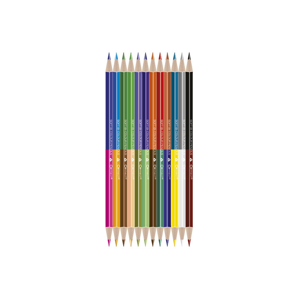 Színes ceruza készlet, kétvégű duocolor 12/24 szín Connect 24 klf. szín kép