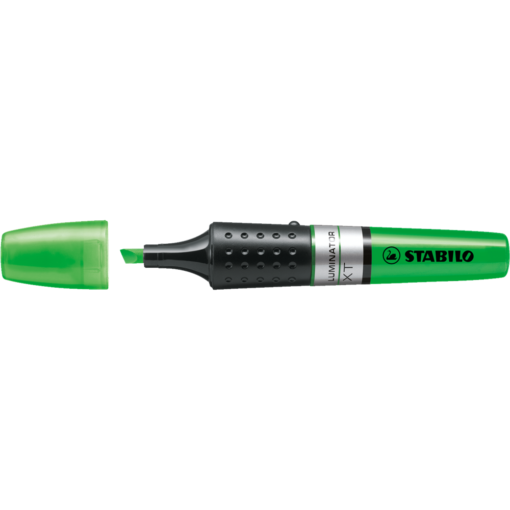 Szövegkiemelő 2-5mm, hengeres test Stabilo Luminator zöld kép