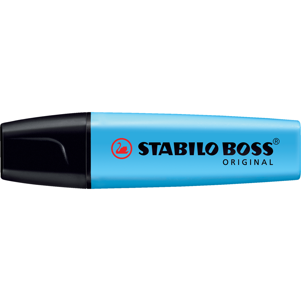 Szövegkiemelő 2-5mm, vágott hegyű, STABILO Boss original kék kép