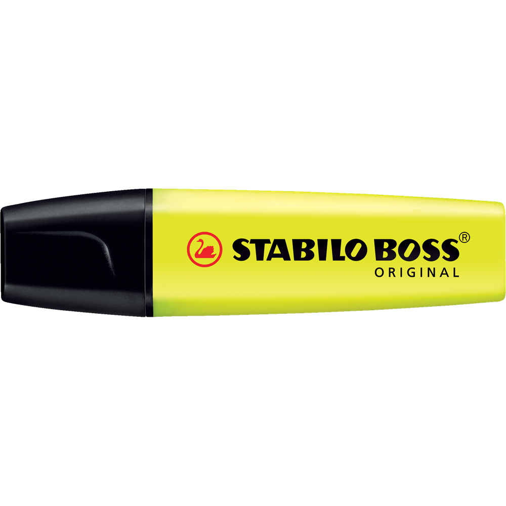 Szövegkiemelő 2-5mm, vágott hegyű, STABILO Boss original sárga kép