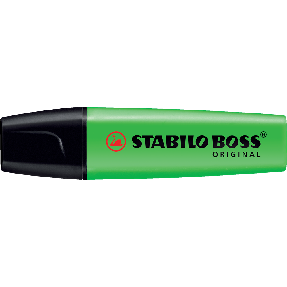Szövegkiemelő 2-5mm, vágott hegyű, STABILO Boss original zöld kép