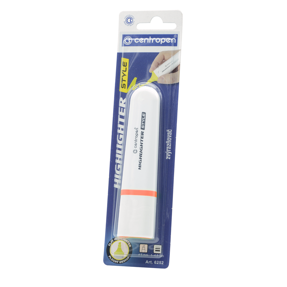 Szövegkiemelő 1-4,6mm, vágott hegyű, Centropen 6252 neon narancs kép