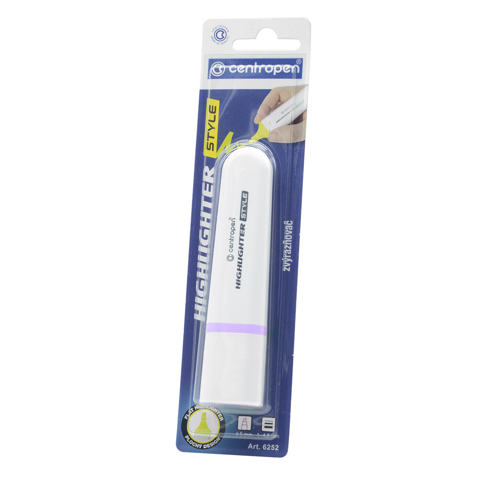 Szövegkiemelő 1-4,6mm, vágott hegyű, Centropen 6252 pasztell lila kép