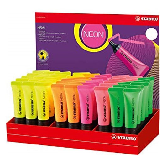 Szövegkiemelő STABILO neon 45 darabos