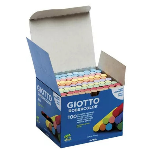 Táblakréta kerek pormentes Giotto RoberColor 100 db/doboz, vegyes színek kép