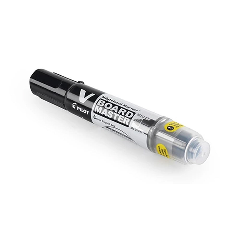 Táblamarker 2,3mm, kerek hegyű, utántölthető medium V-Board Pilot fekete kép