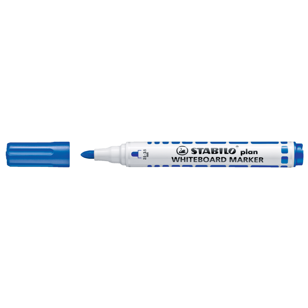 Táblamarker 2,5-3,5mm, kerek hegyű, Stabilo Plan 641/41 kék kép