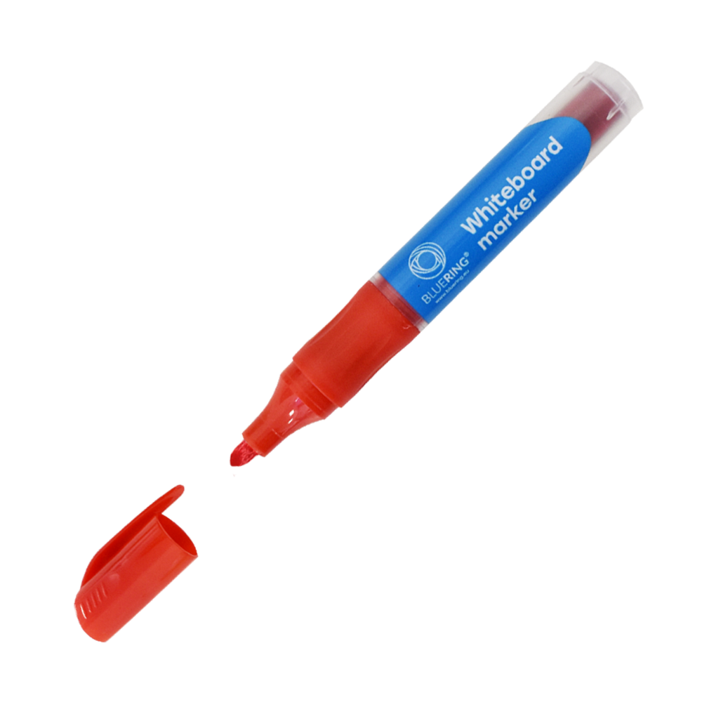 Táblamarker 3mm, kerek, cserélhető betétes, Bluering piros kép