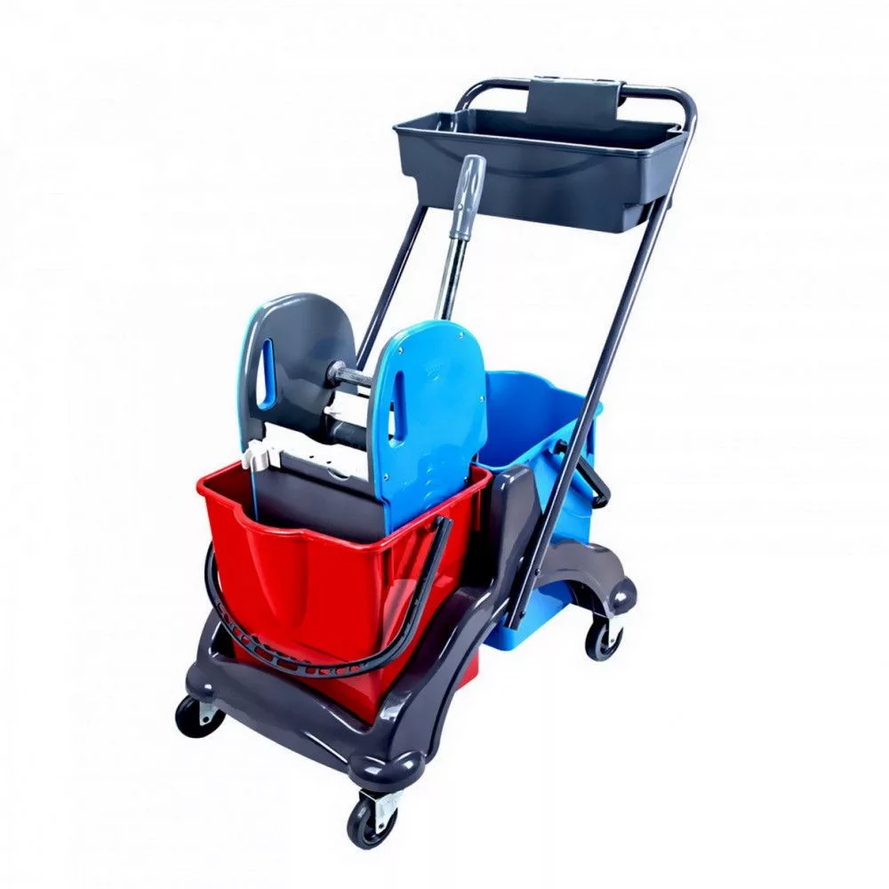 Takarítókocsi műanyag vázas 2 x 18 liter CK771-T kép