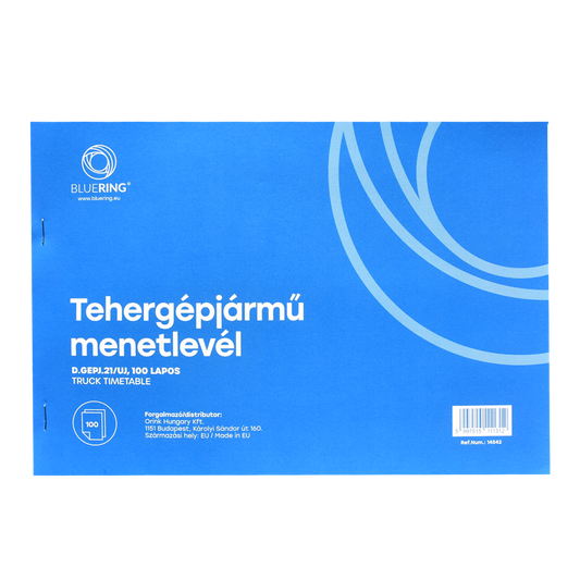 Tehergépjármű menetlevél A4, 100 lapos D.GEPJ.21/UJ Bluering® kép