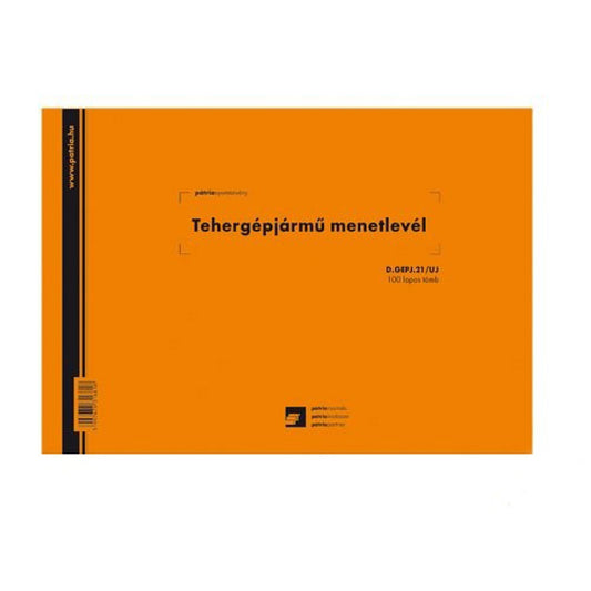 Tehergépjármű menetlevél A5, 100 lapos D.GEPJ.21/5 Bluering® kép