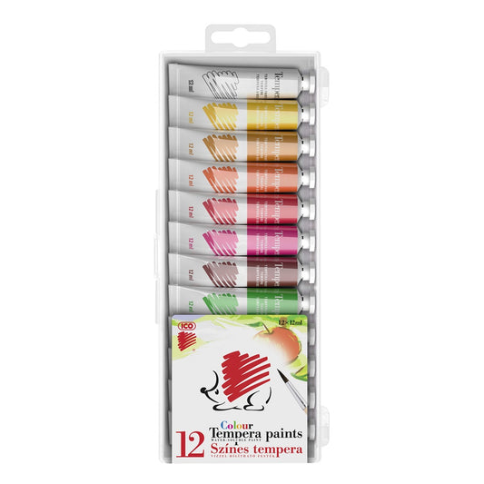 Tempera színes 12x12ml, Süni Ico 12 klf. szín kép