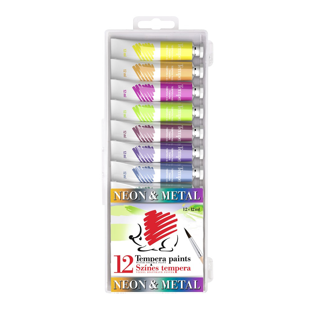 Tempera színes 12x12ml, Süni Ico 12 neon színek kép